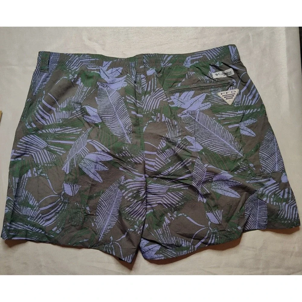 Columbia PFG Men XL Super Backcast Navy Hawaiian Nylon 6